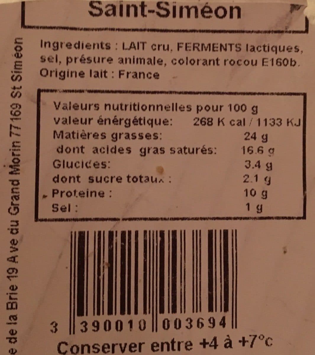 Open Food Facts Saint-Siméon packshot