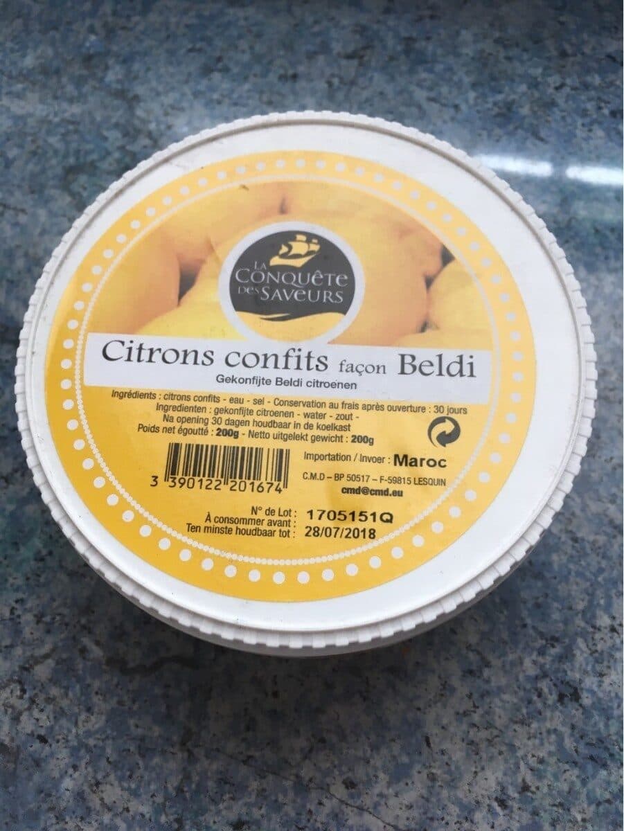 La conquête des saveurs Citrons Confits Façon Beldi packshot