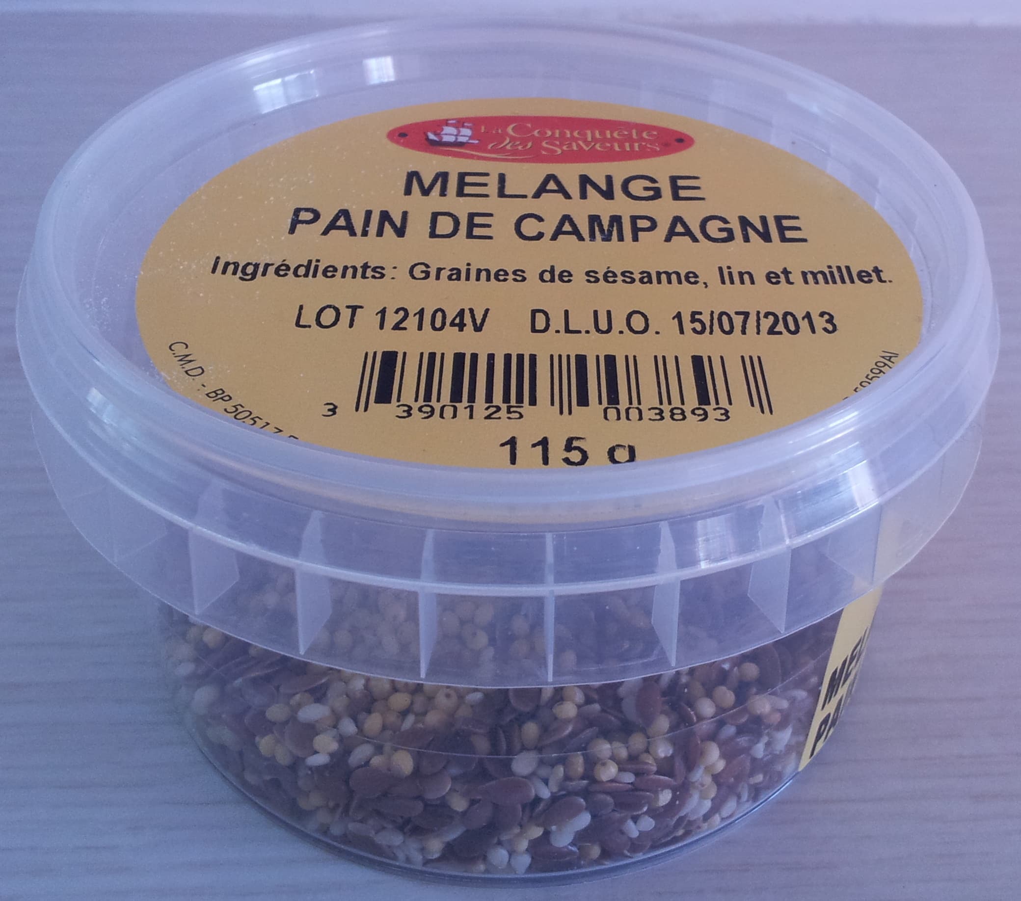 La Conquête des Saveurs Mélange Pain de Campagne 115 g packshot