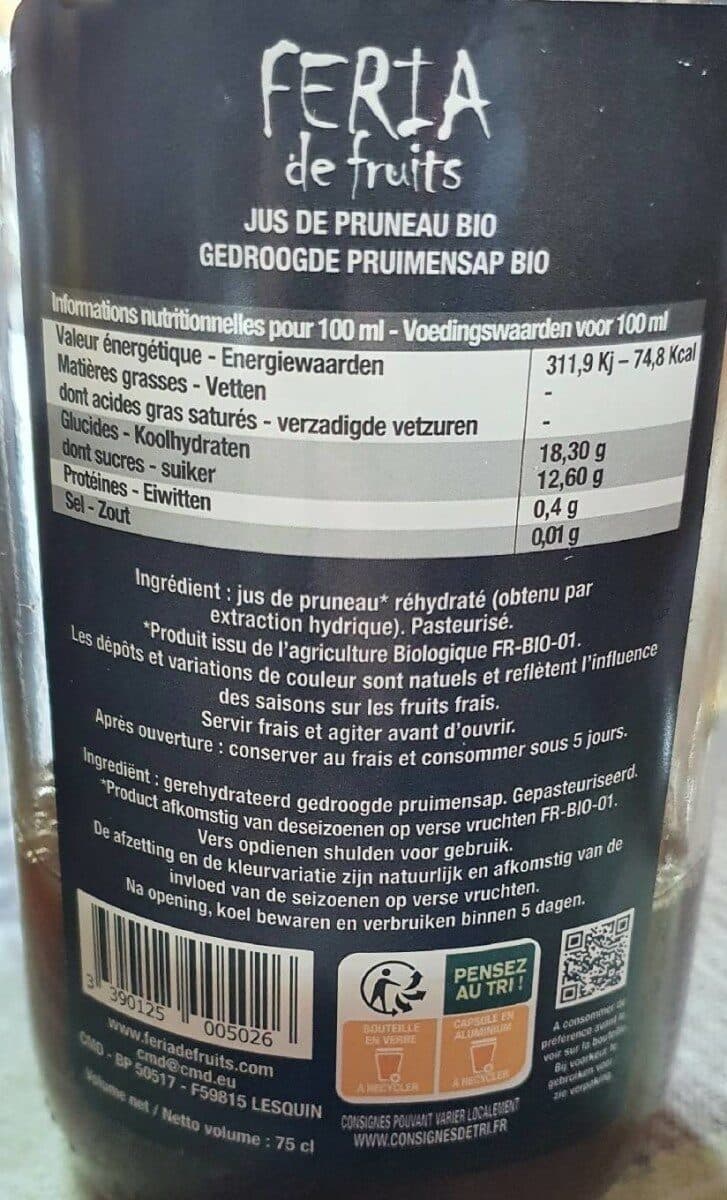 feria De Fruits Jus de pruneau packshot
