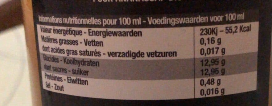 Open Food Facts Jus d'ananas packshot