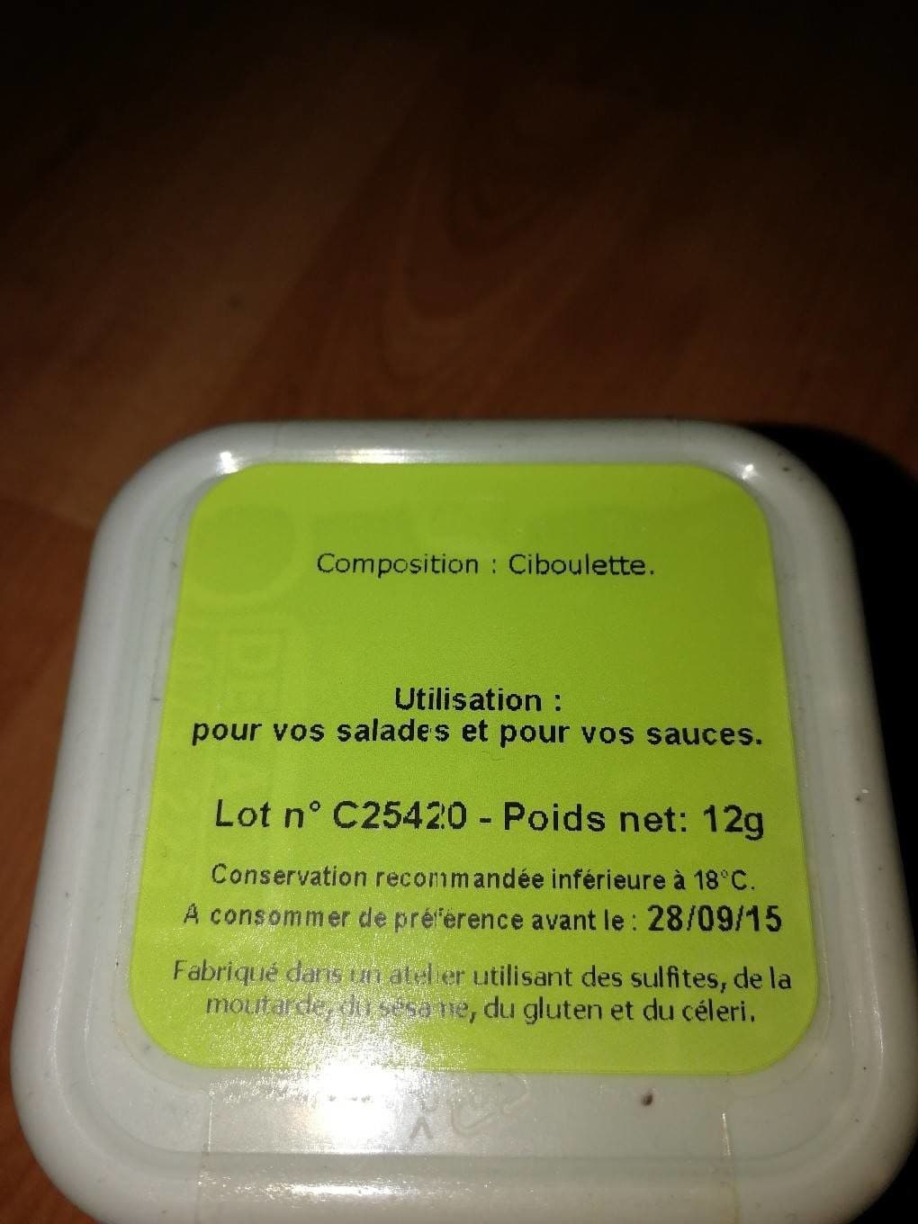 La Conquête Des Saveurs Ciboulette packshot