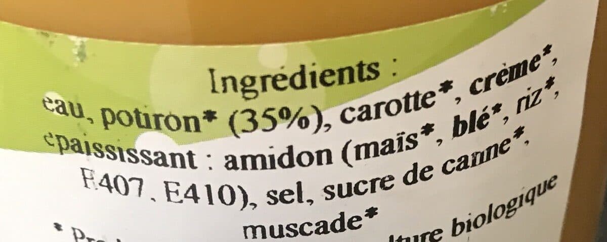 Open Food Facts Velouté de Potiron Bio packshot