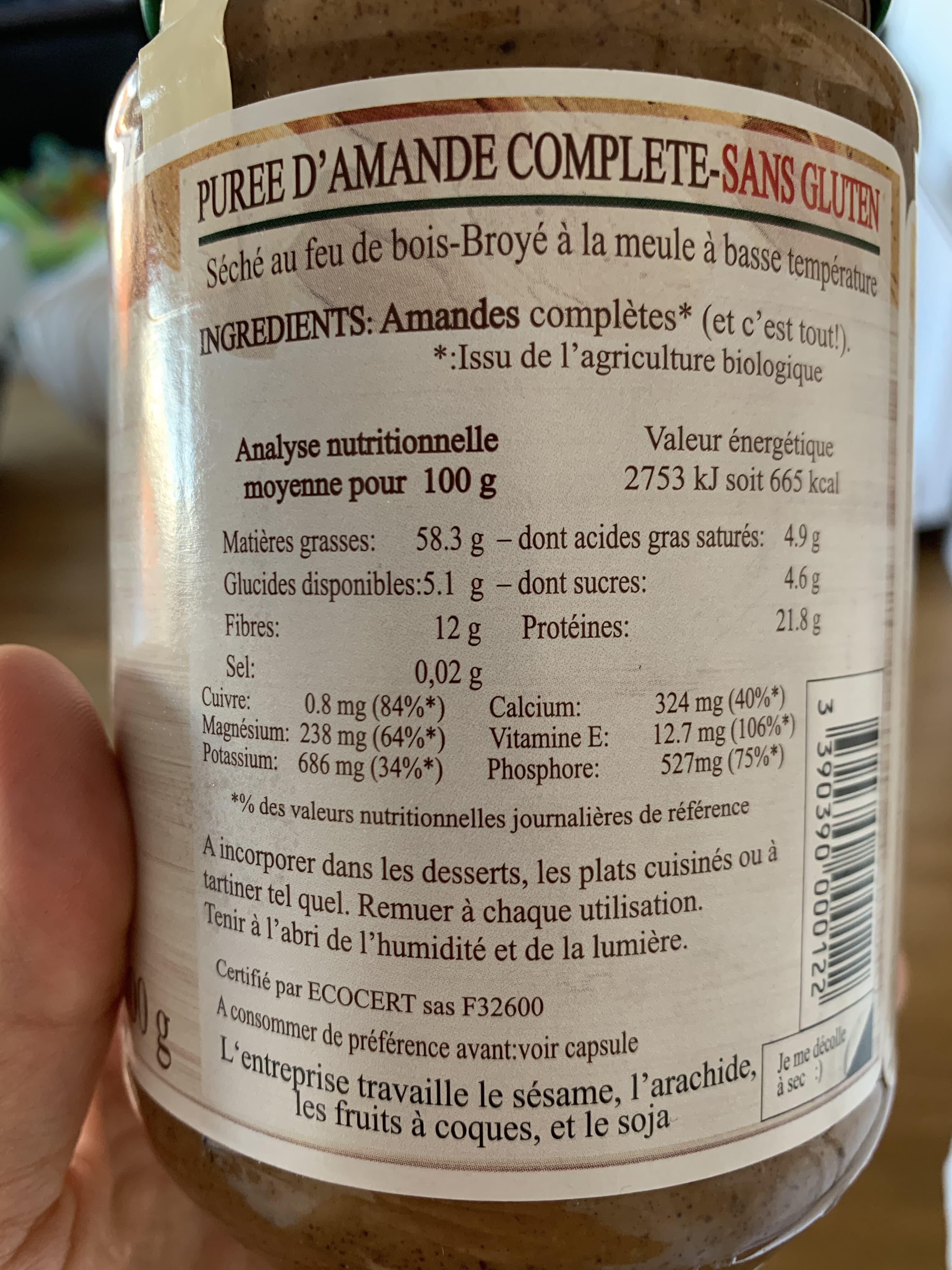 Jean Hervé Purée amande complète packshot