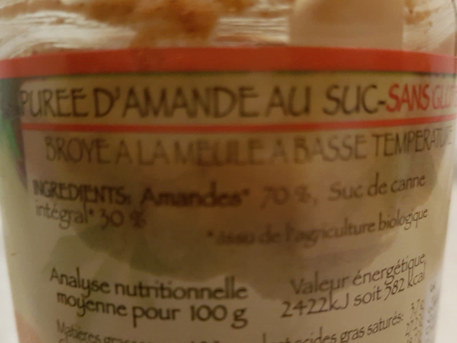 Jean herve Purée amande au suc de canne intégral packshot