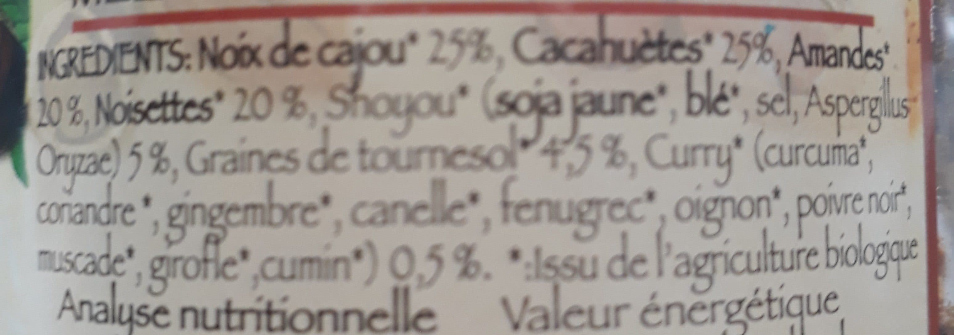 Open Food Facts Melange aperitif au curry packshot