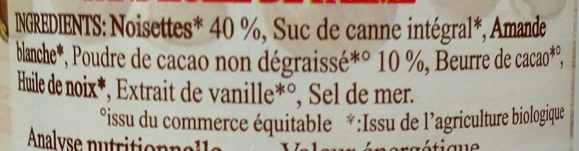 Jean Hervé Pâte à tartiner chocolade sans lait packshot