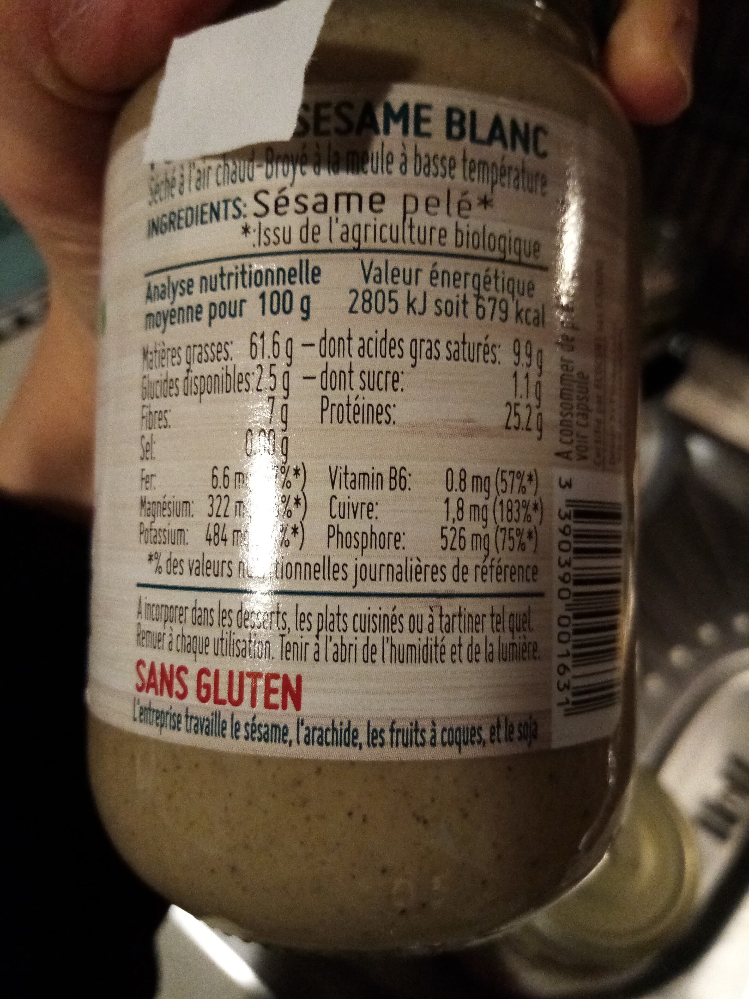 ti bio Tahin sésame blanc packshot