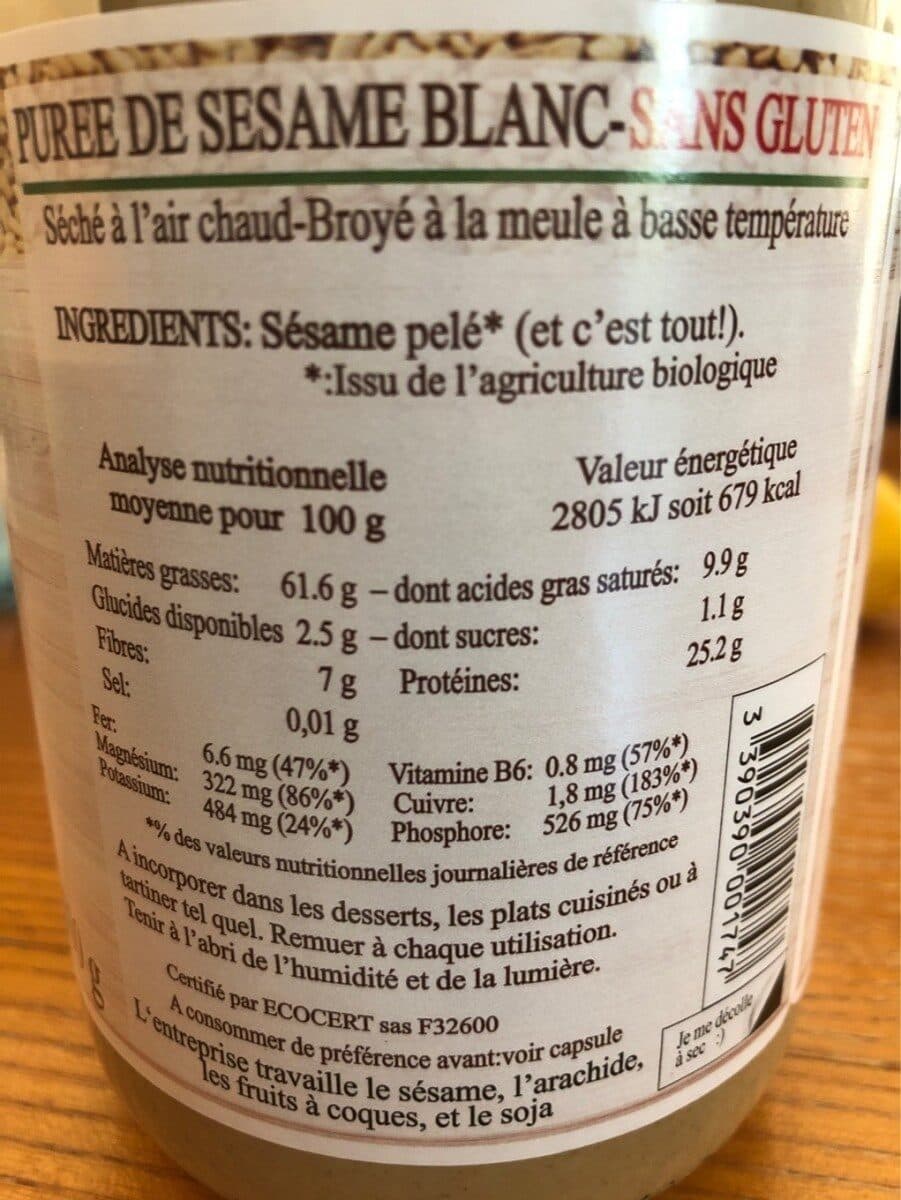 Jean herve Purée Tahin Sésame blanc packshot