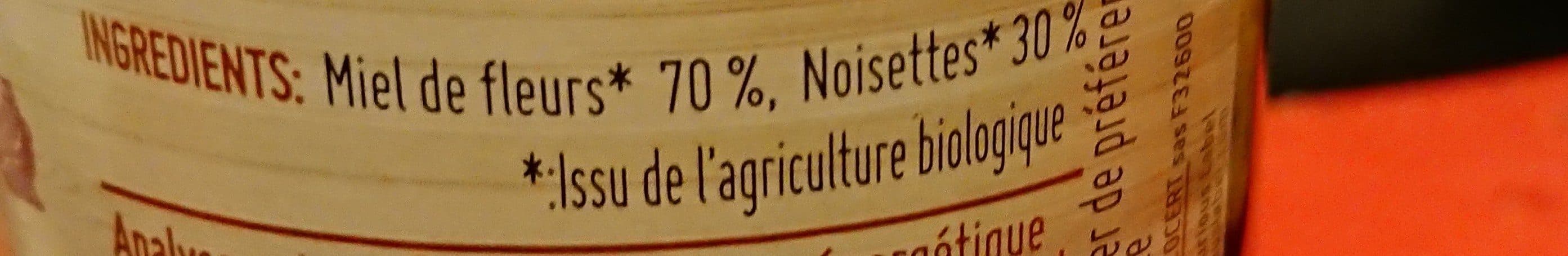 Ti! Bio Purée miel à la noisette packshot