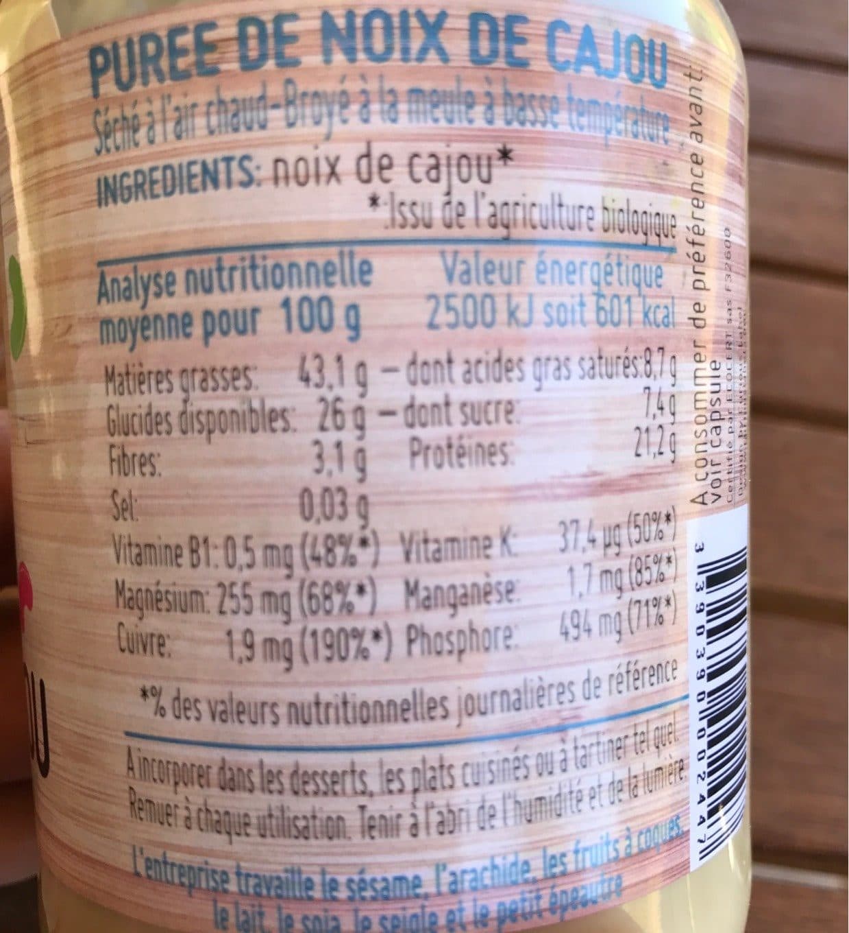 Ti!bio Purée Bio De Noix De Cajou packshot