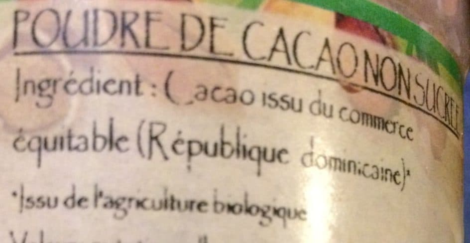 Jean herve Poudre de Cacao non sucrée packshot