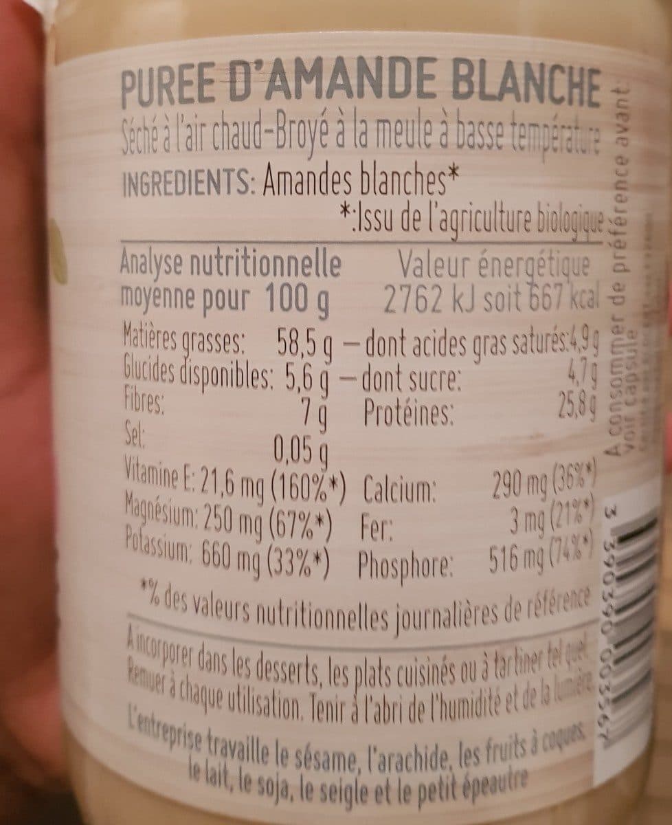 Ti!Bio Purée Amande Blanche packshot