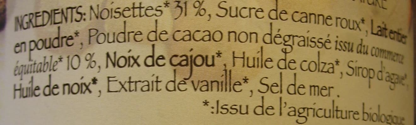 Jean Hervé Pâte à tartiner - Chocolade Sans Huile de Palme packshot