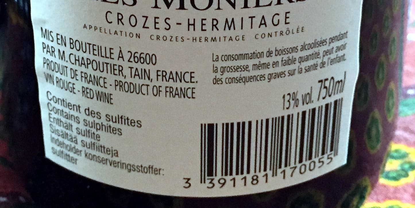 Chapoutier Crozes-Hermitage 2013 packshot