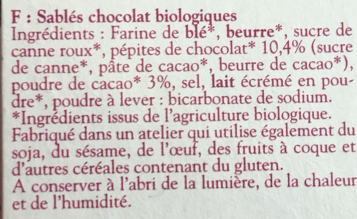 La Sablesienne Sables Bio Tout Chocolat packshot