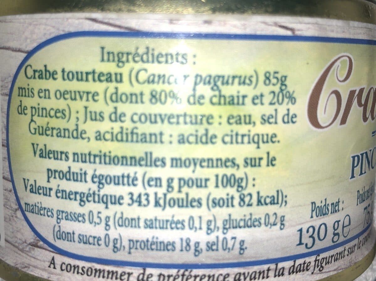 Open Food Facts Crabe Tourteau packshot