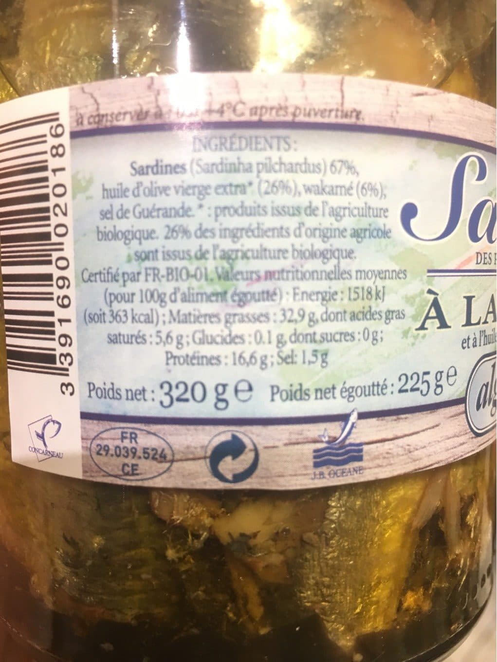 Algo d'Aure Sardine packshot