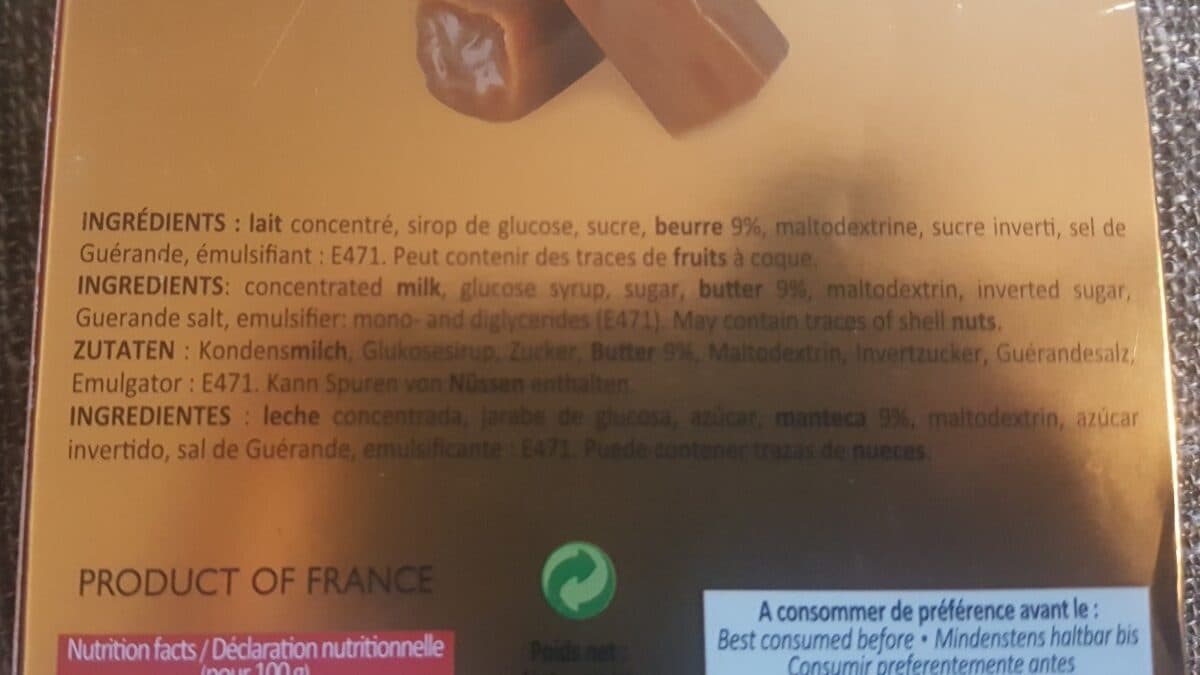Open Food Facts Caramels Au Beurre Salé packshot