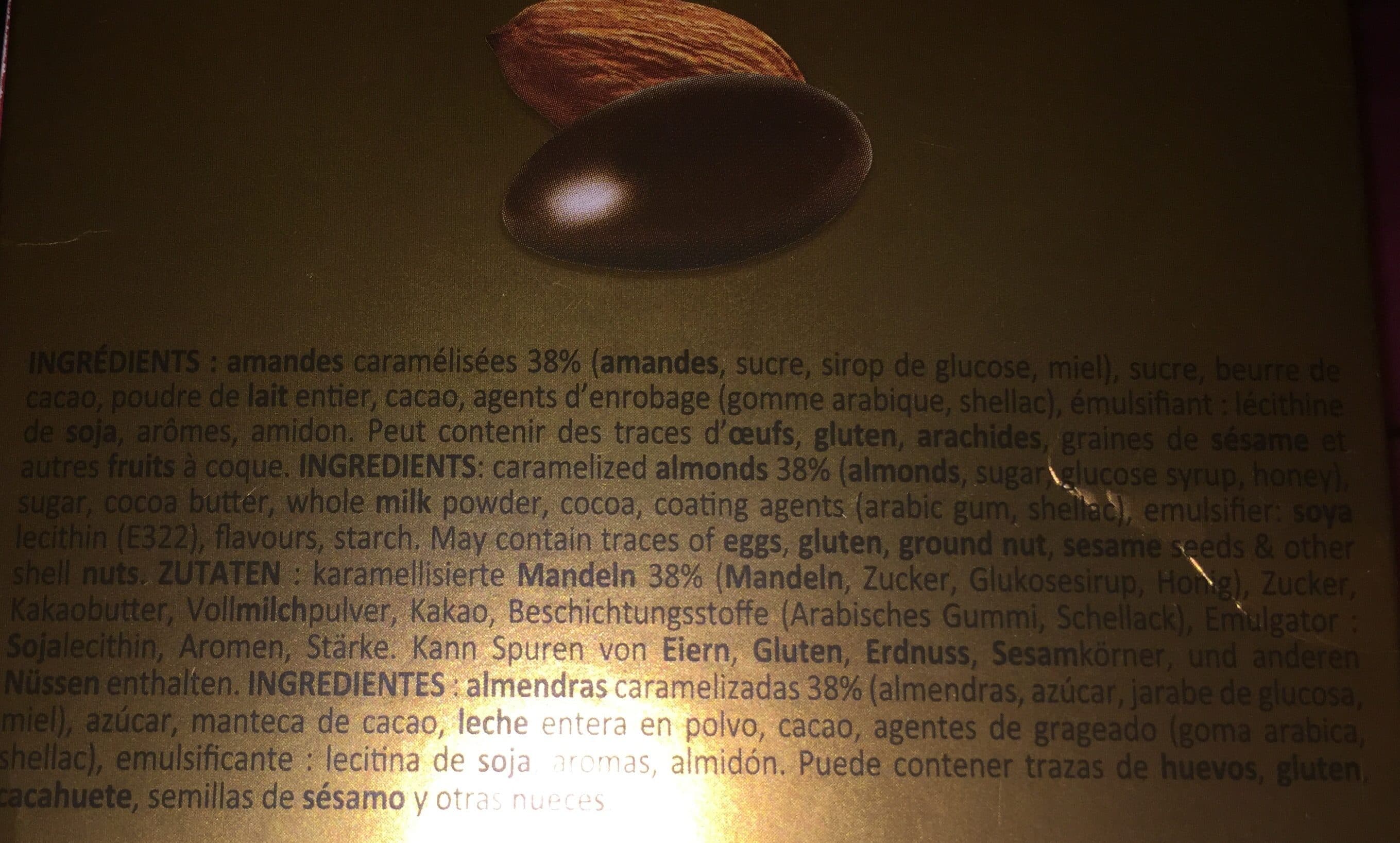 Maxim's Amandes Enrobées De Chocolat Au Lait packshot