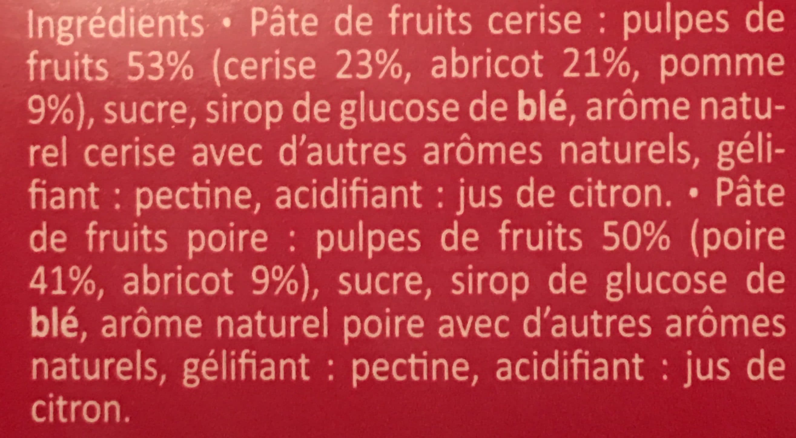 Maxim’s de paris 16 Pâtes De Fruits Cerise Et Poire packshot