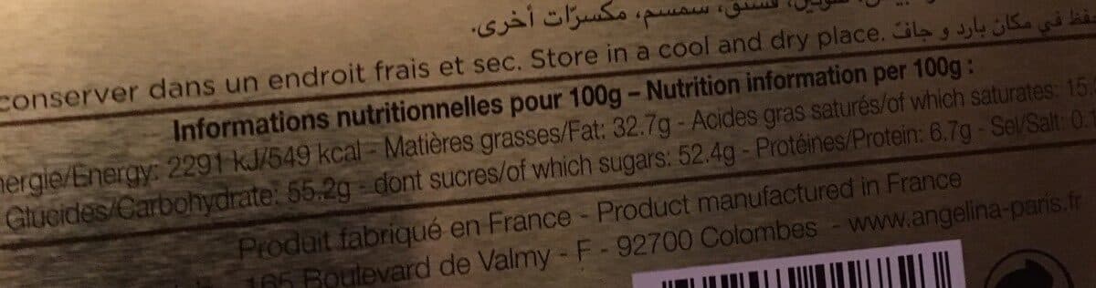 Angelina Coeurs au chocolat packshot