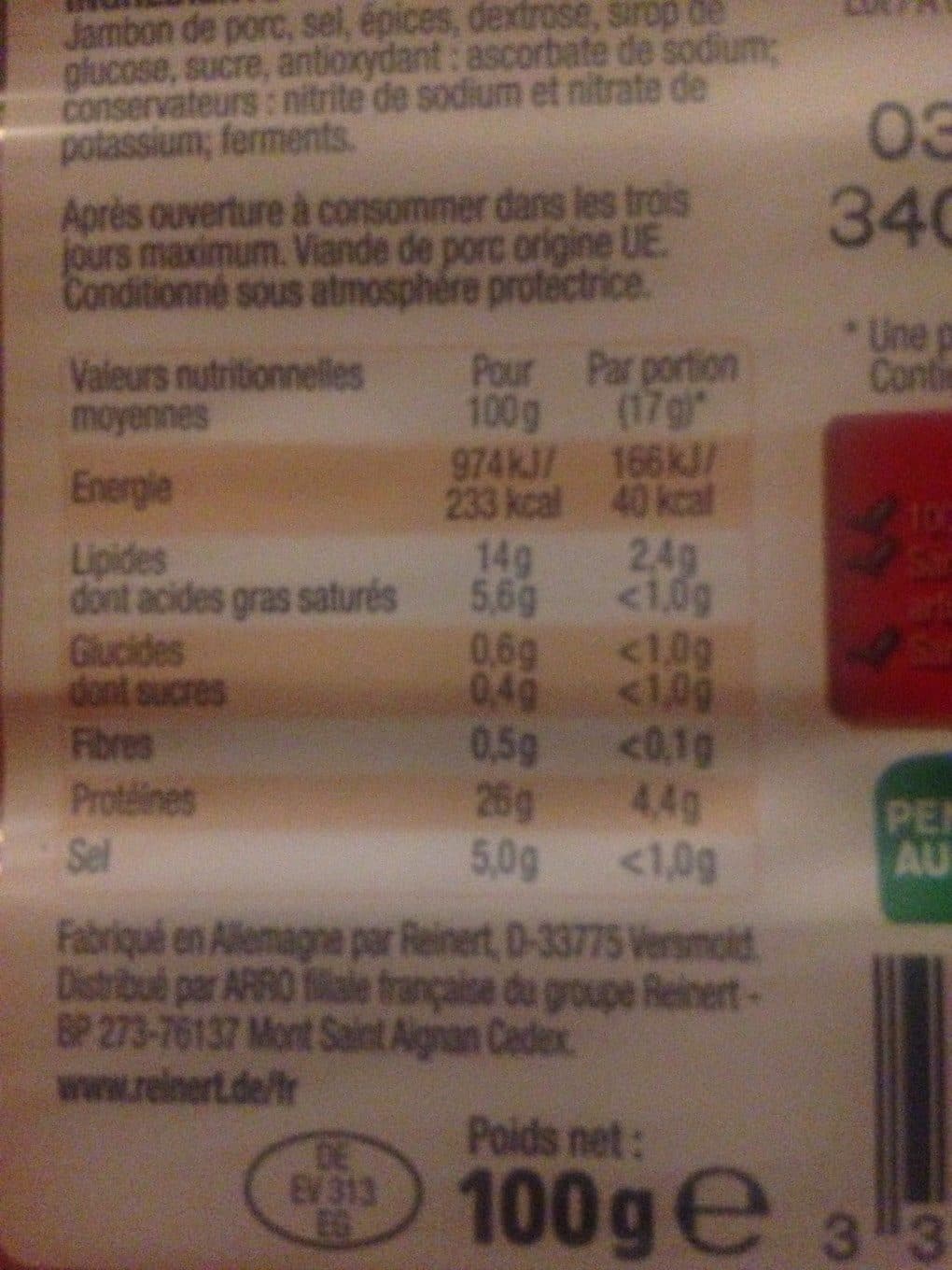 Arro Jambon cru packshot
