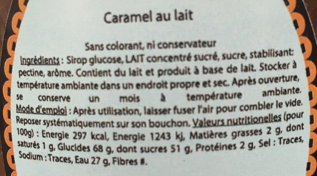 Open Food Facts Caramel au lait packshot