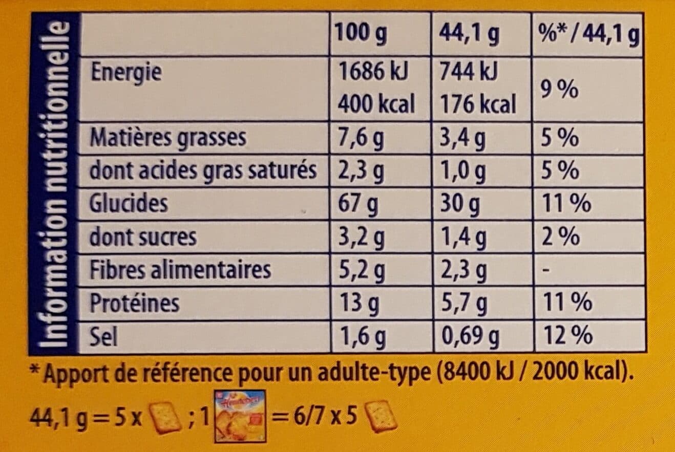 Heudebert Biscottes 6 Céréales packshot