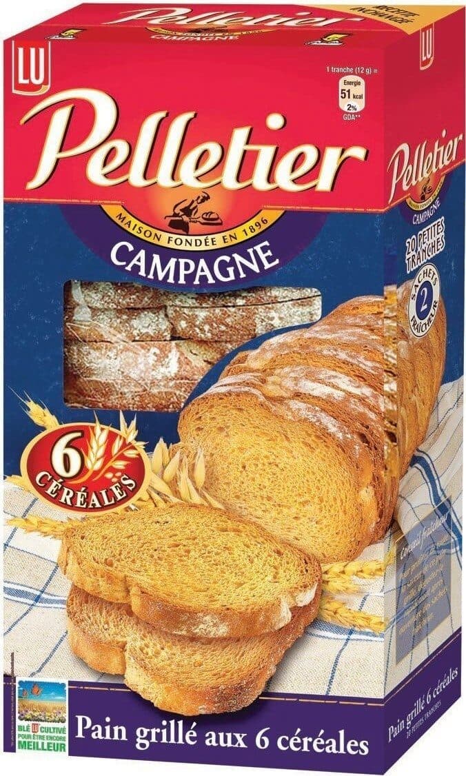 LU Pain grillé aux 6 céréales packshot