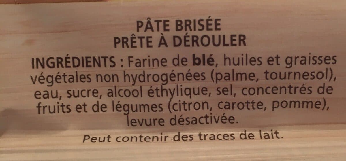 Croustipâte Pâte Brisée Sans Additif packshot