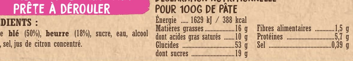 Croustipate Pâte Sablée Beurre Frais packshot