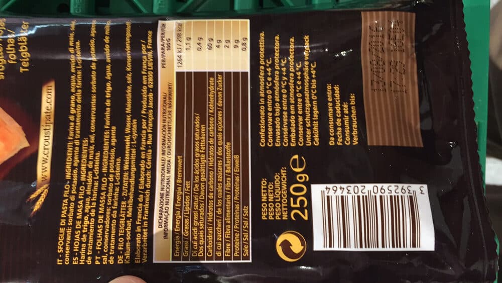 Croustipate Croustipate filo packshot