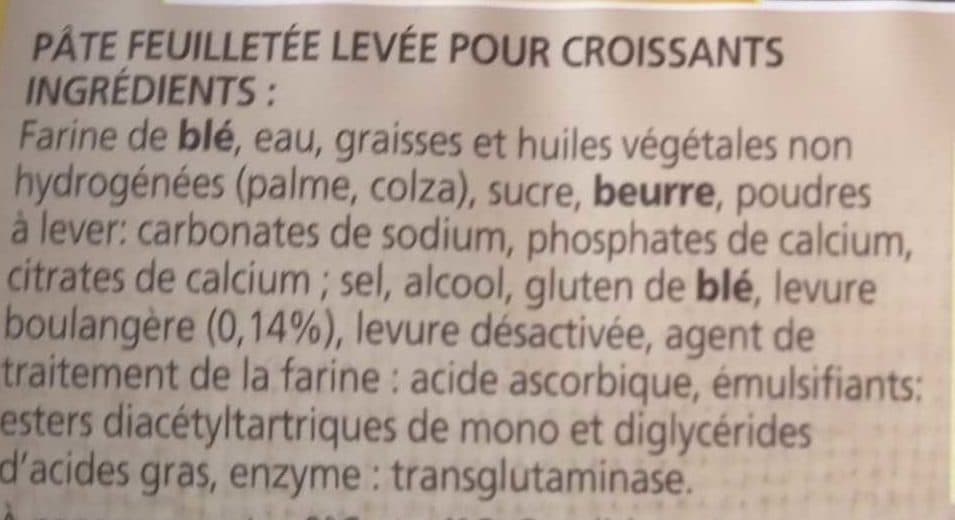 Open Food Facts Croissants à la Levure Boulangère packshot