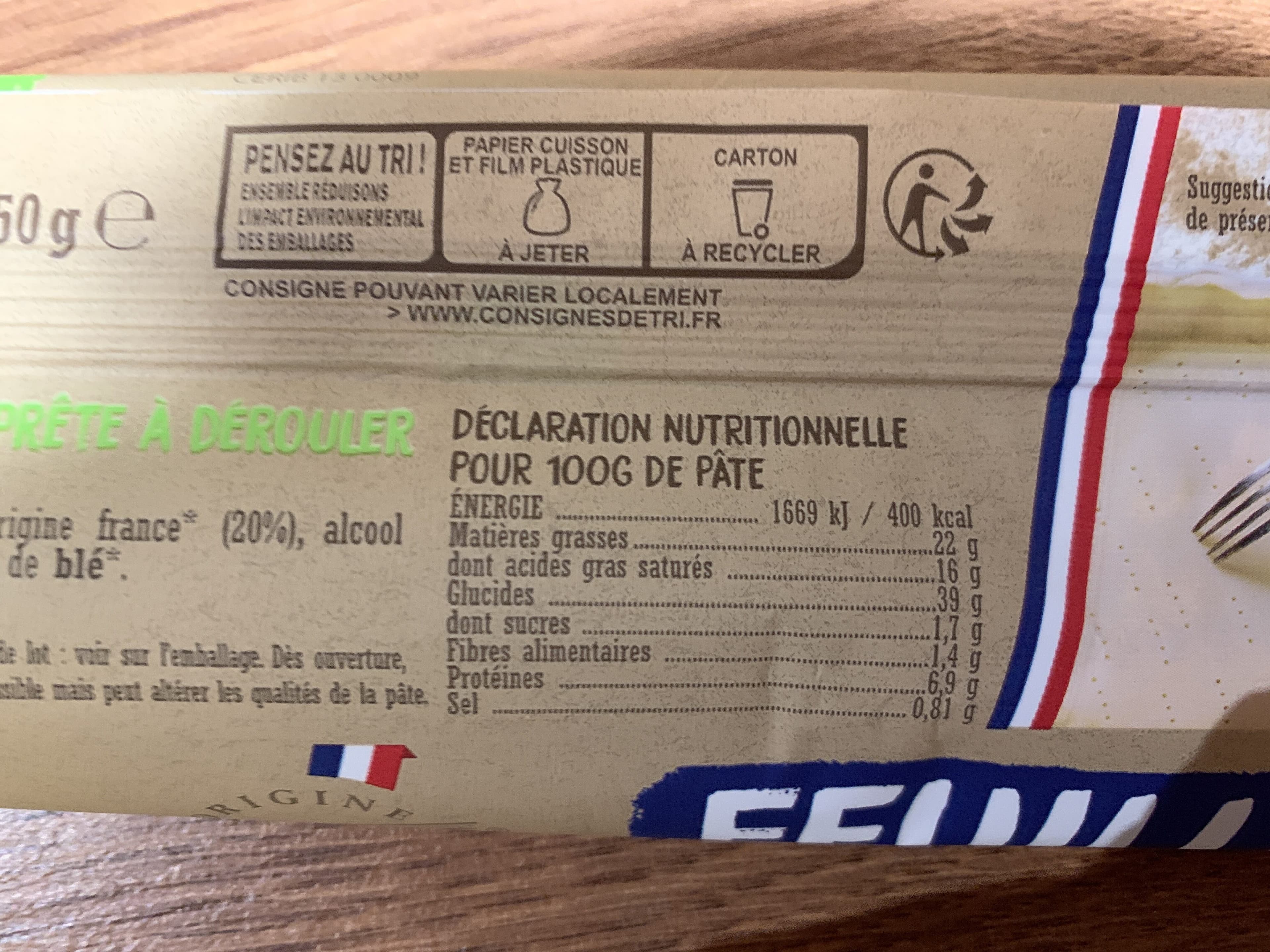 Croustipate Pâte feuilletée BIO Origine France Garantie packshot