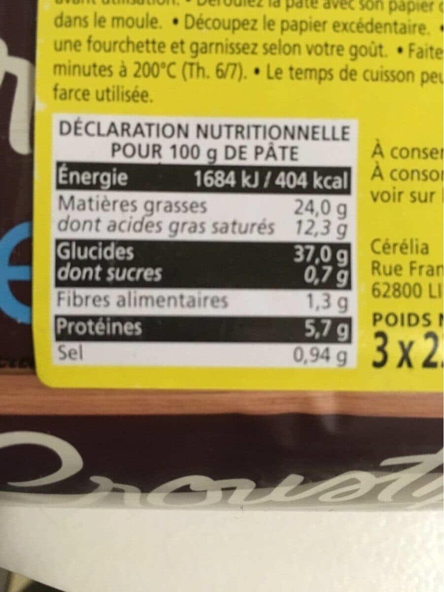 Open Food Facts Croustipate feuilletée packshot