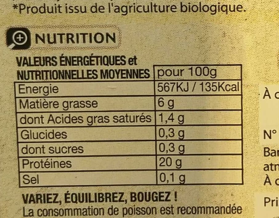 Ovive Pavé de Truite Bio packshot