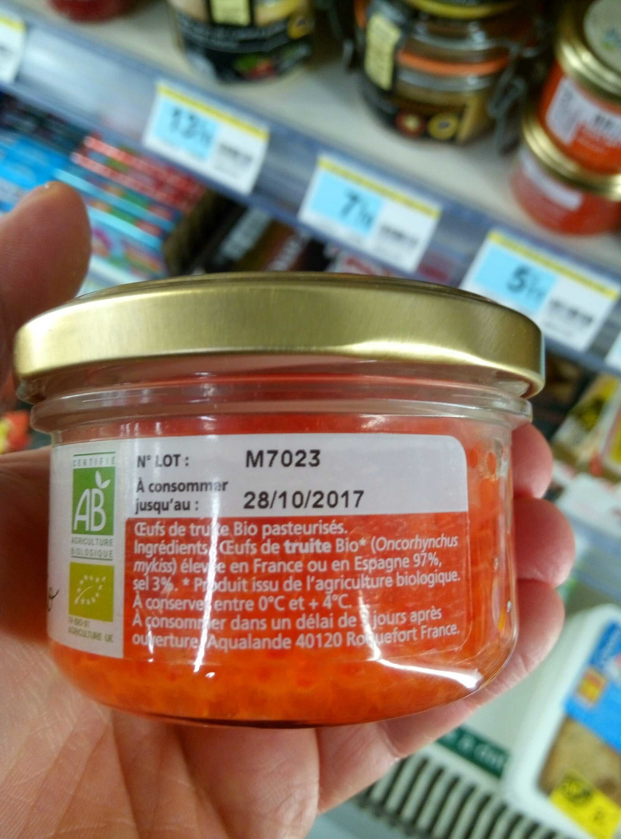 Ovive Œufs de Truite Bio packshot