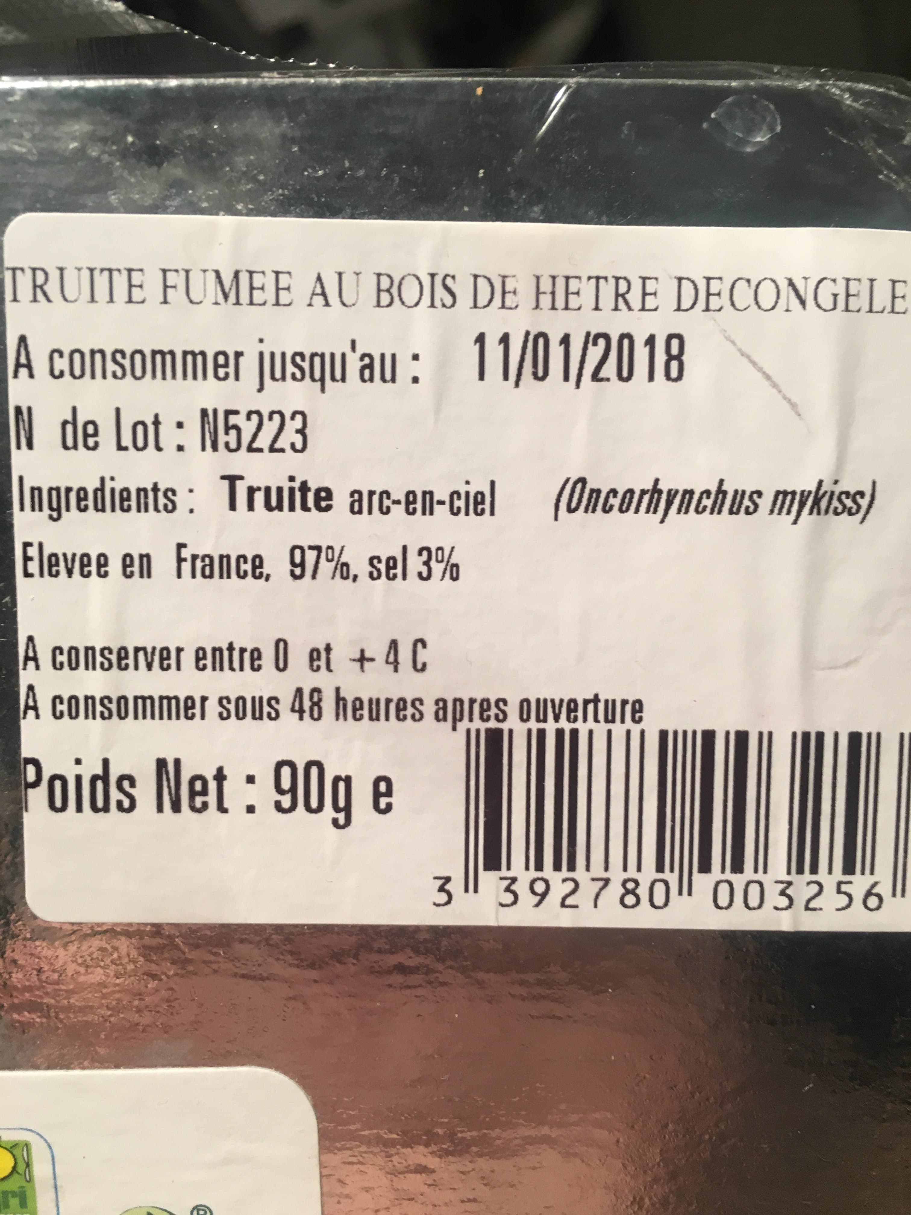 Ovive LONGUE TRANCHE TRUITE FUMEE X1 packshot
