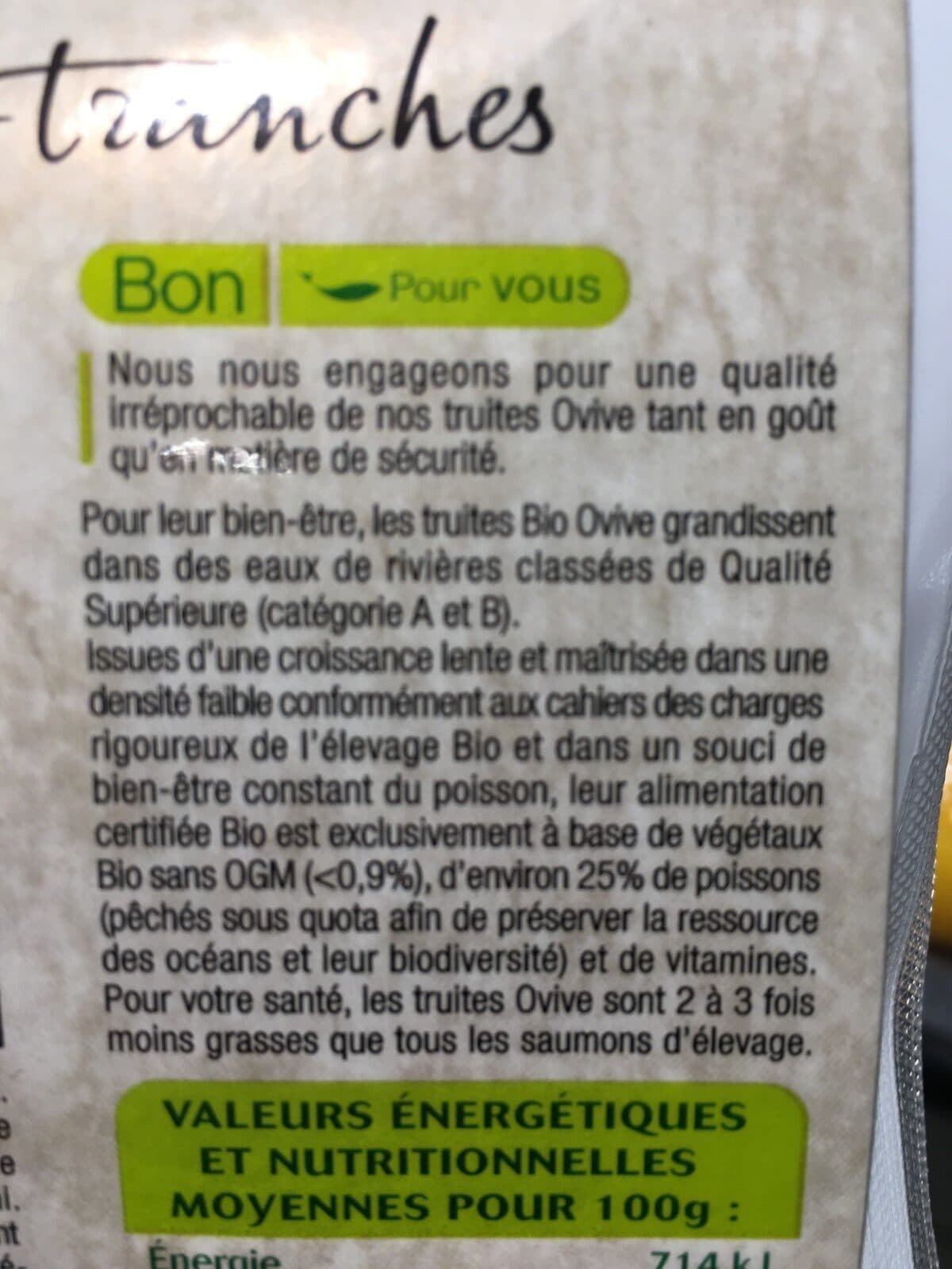 Ovive Truite fumee bio packshot
