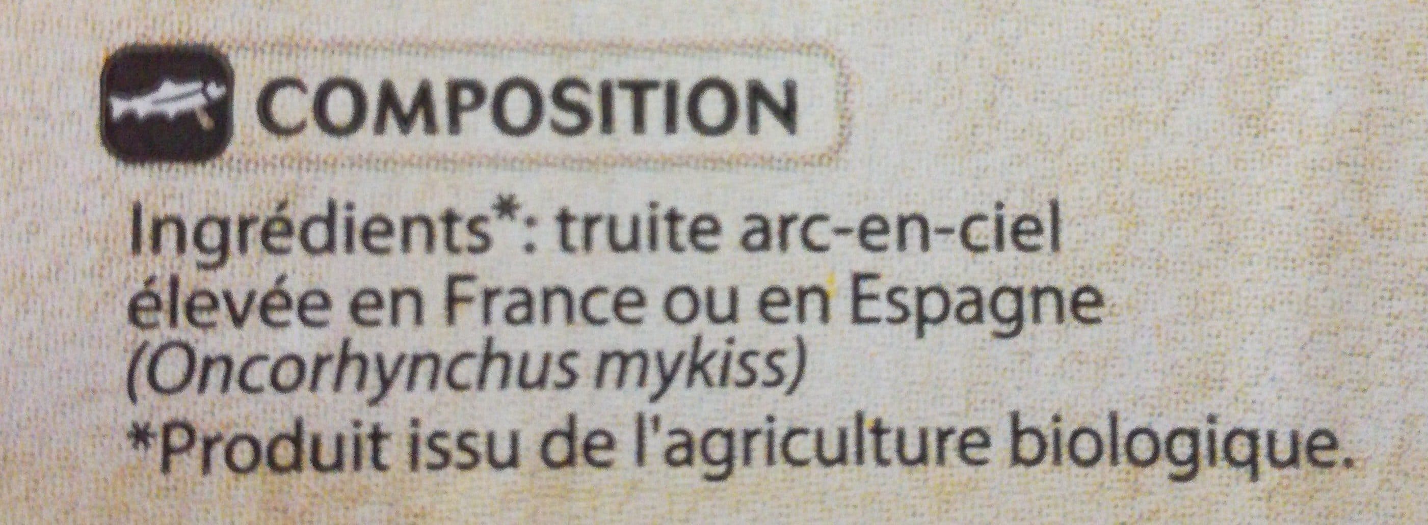 Ovive Pavé de truite bio packshot