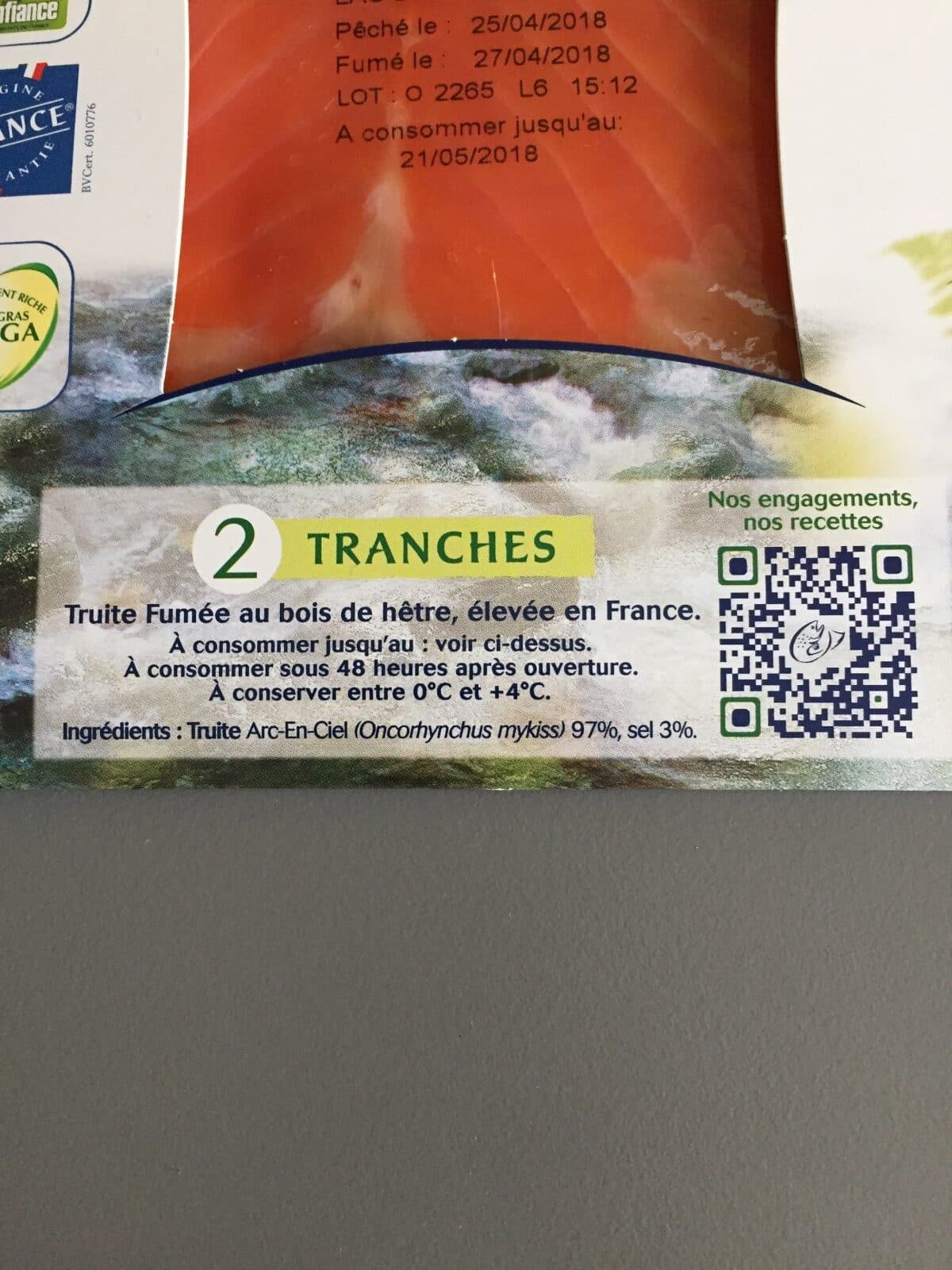 Ovive Truite fumée packshot