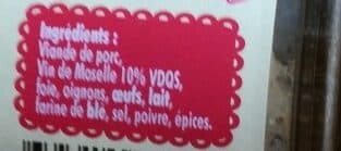 Open Food Facts Terrine Lorraine vin de Moselle packshot