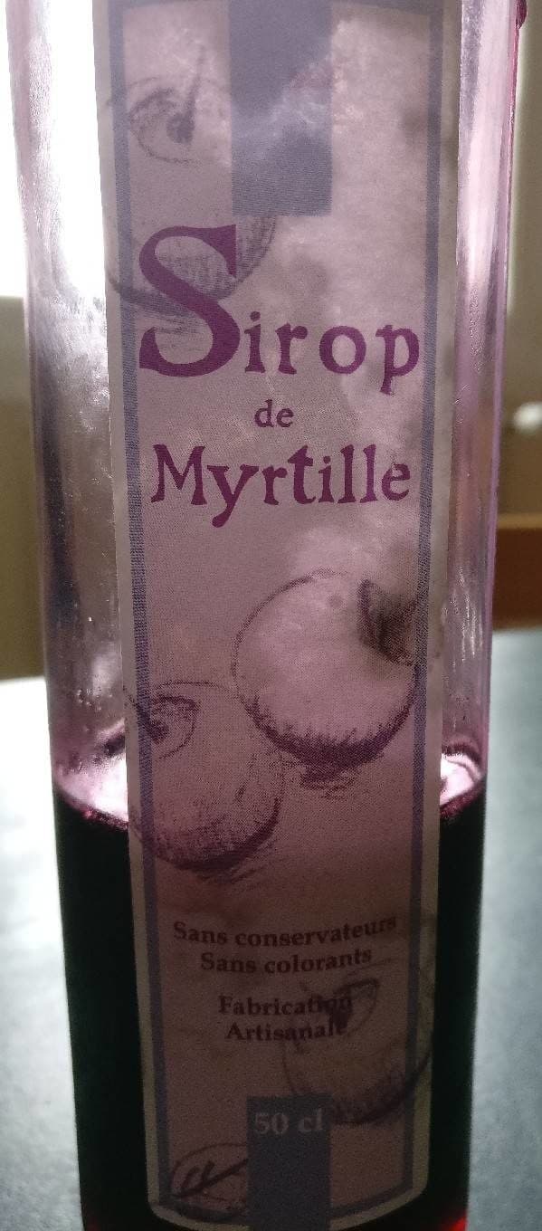 Fabrication Artisanale Sirop de Myrtille packshot