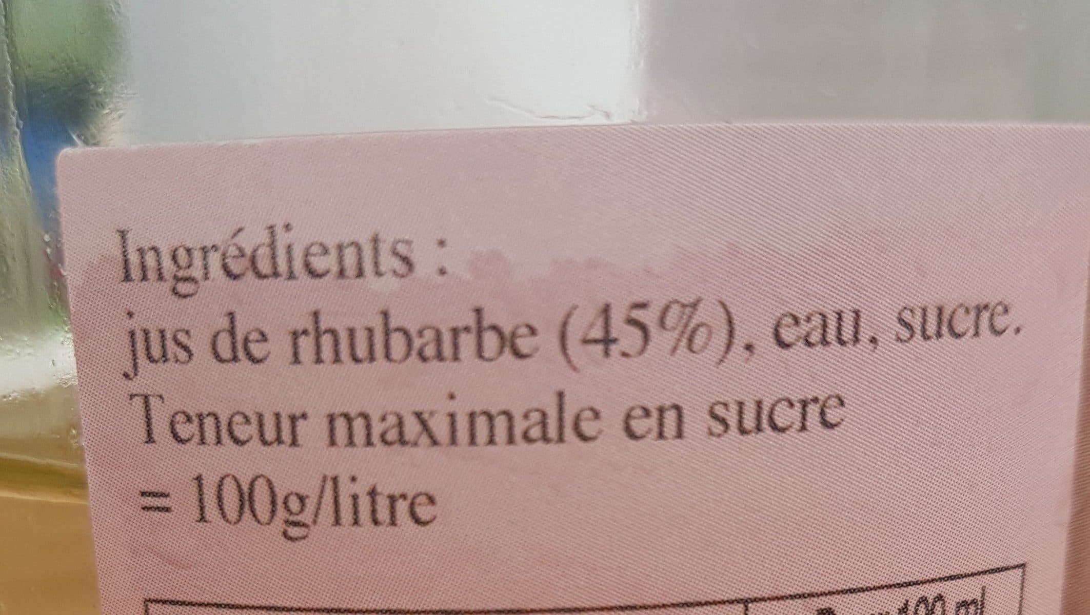 Clair De Lorraine Aperitif sans alcool Esprit de rhubarbe CLAIR DE LORRAINE packshot