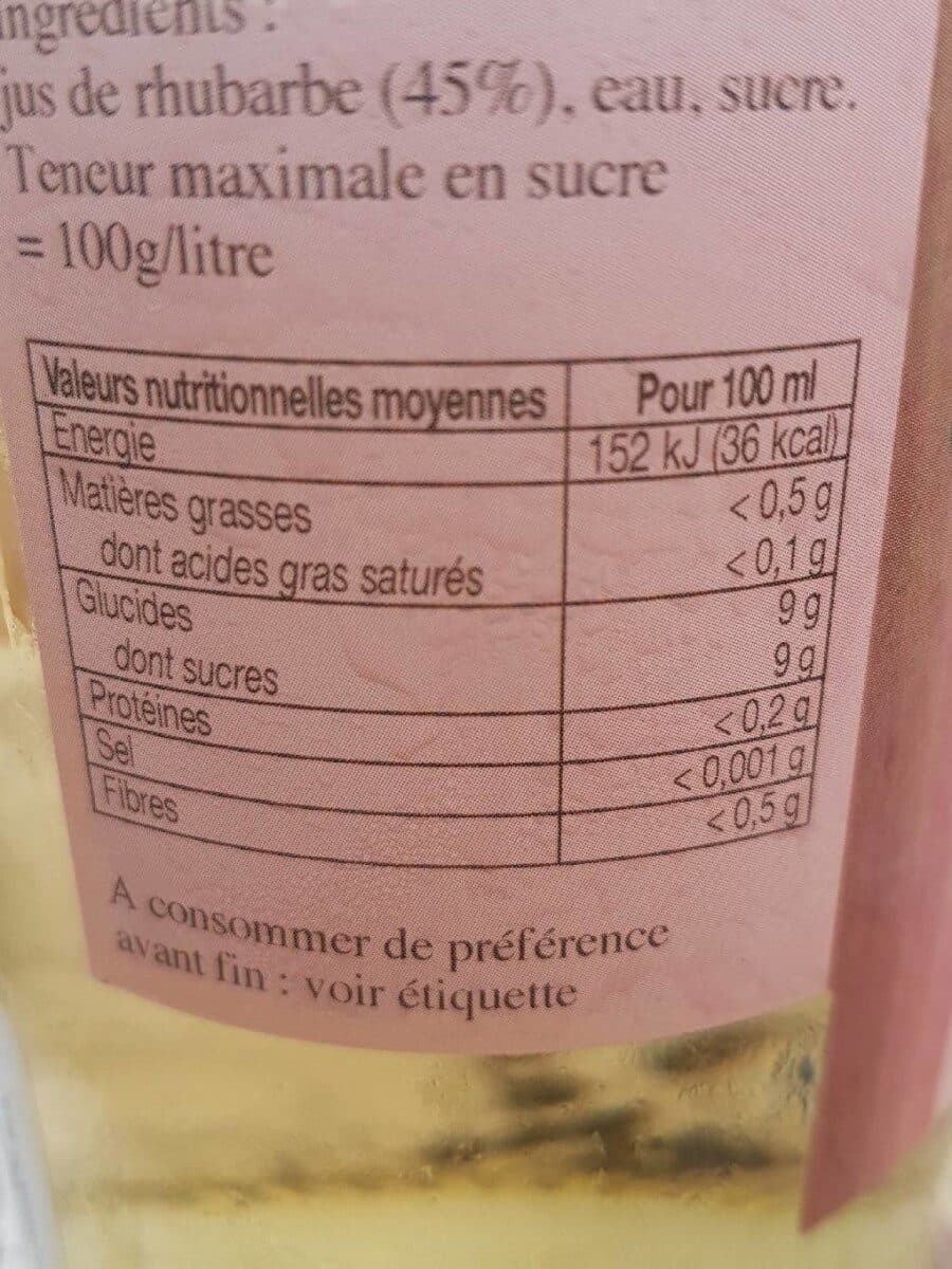 Clair De Lorraine Aperitif sans alcool Esprit de rhubarbe CLAIR DE LORRAINE packshot
