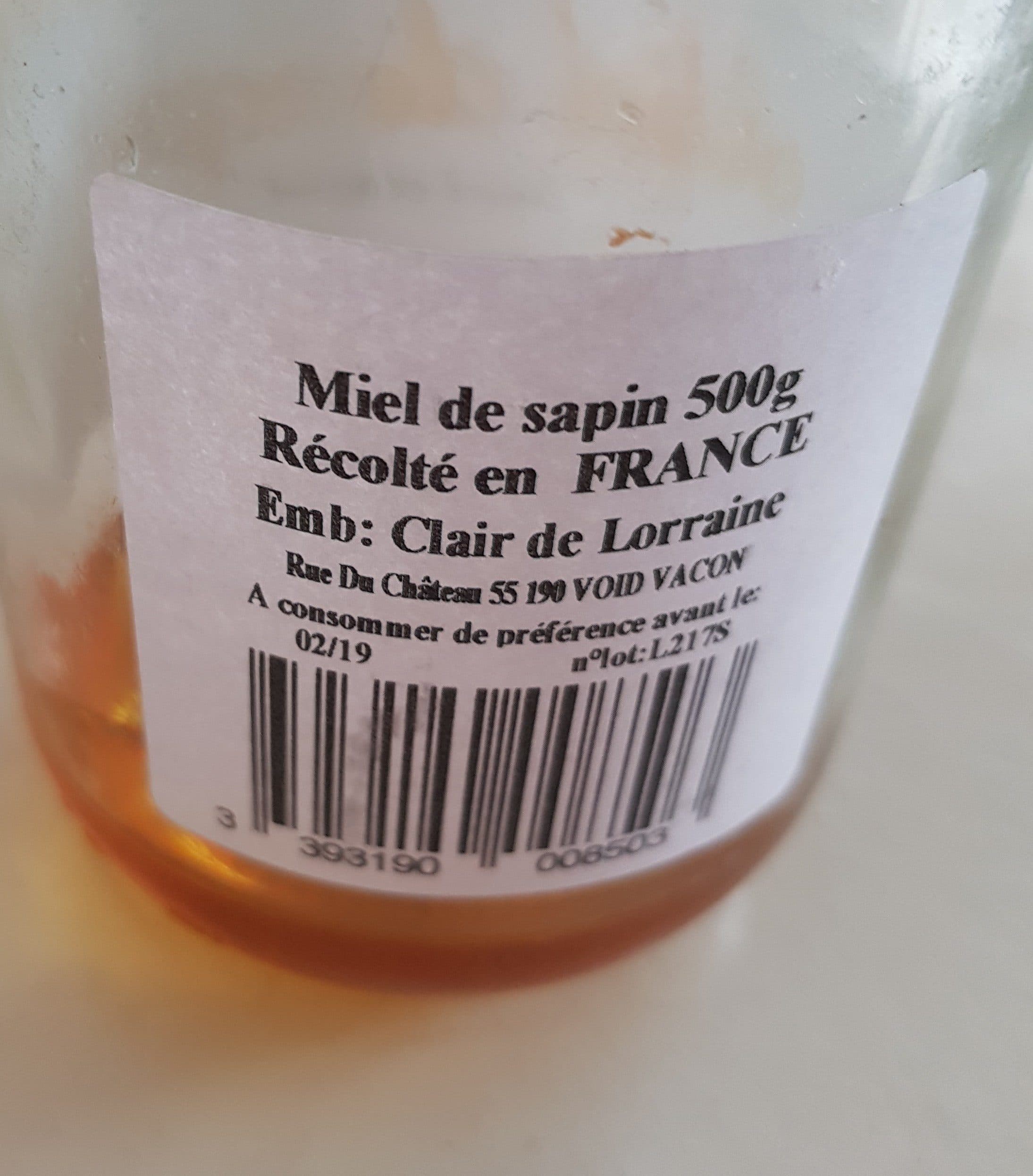 Miel De France Miel de sapin packshot