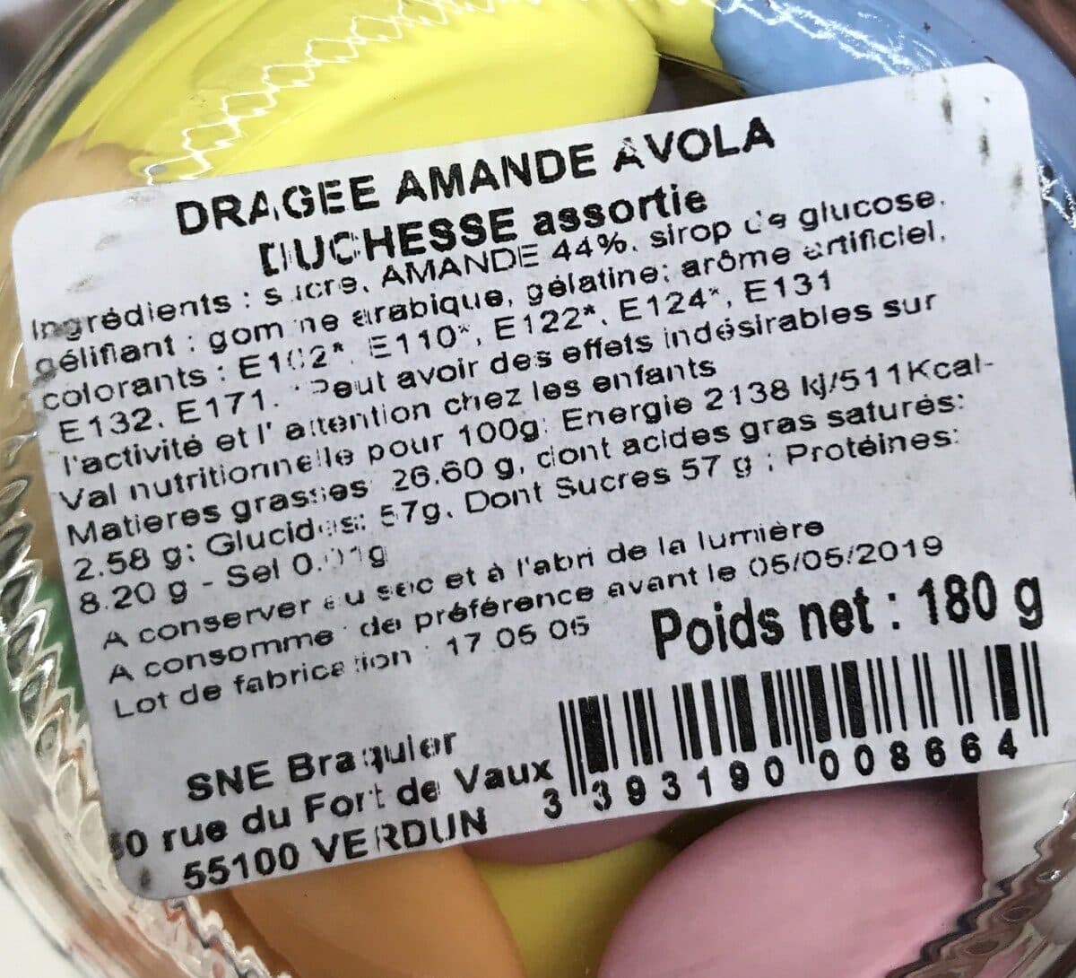 Open Food Facts Dragee de verdun packshot