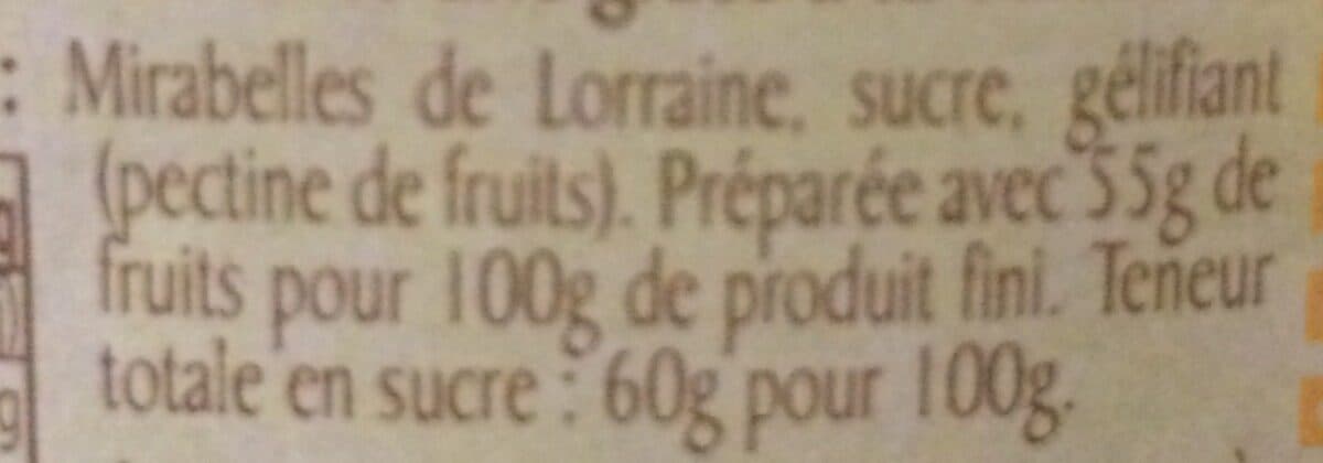 Douceurs de Pays Confiture extra de mirabelles de Lorraine packshot