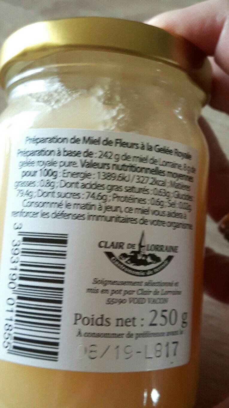 Clair De Lorraine Miel et gelée royale packshot